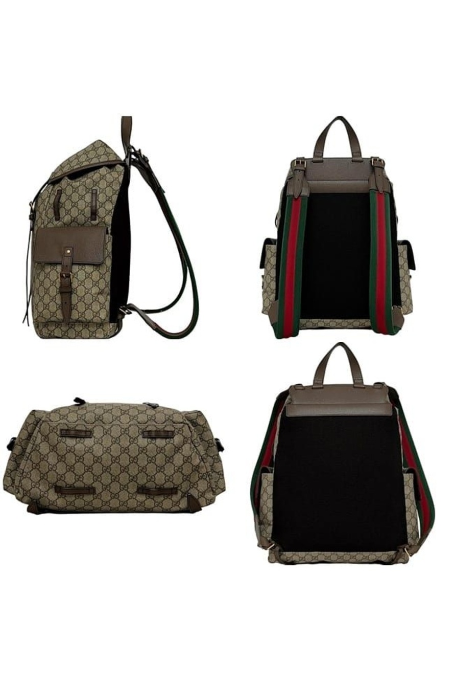 Gucci Backpack Beige Brown GG Supreme Sherry - Picture 2 of 10